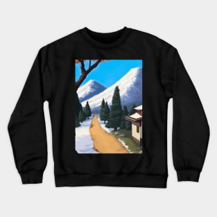 Path to a mountain Crewneck Sweatshirt